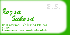 rozsa sukosd business card